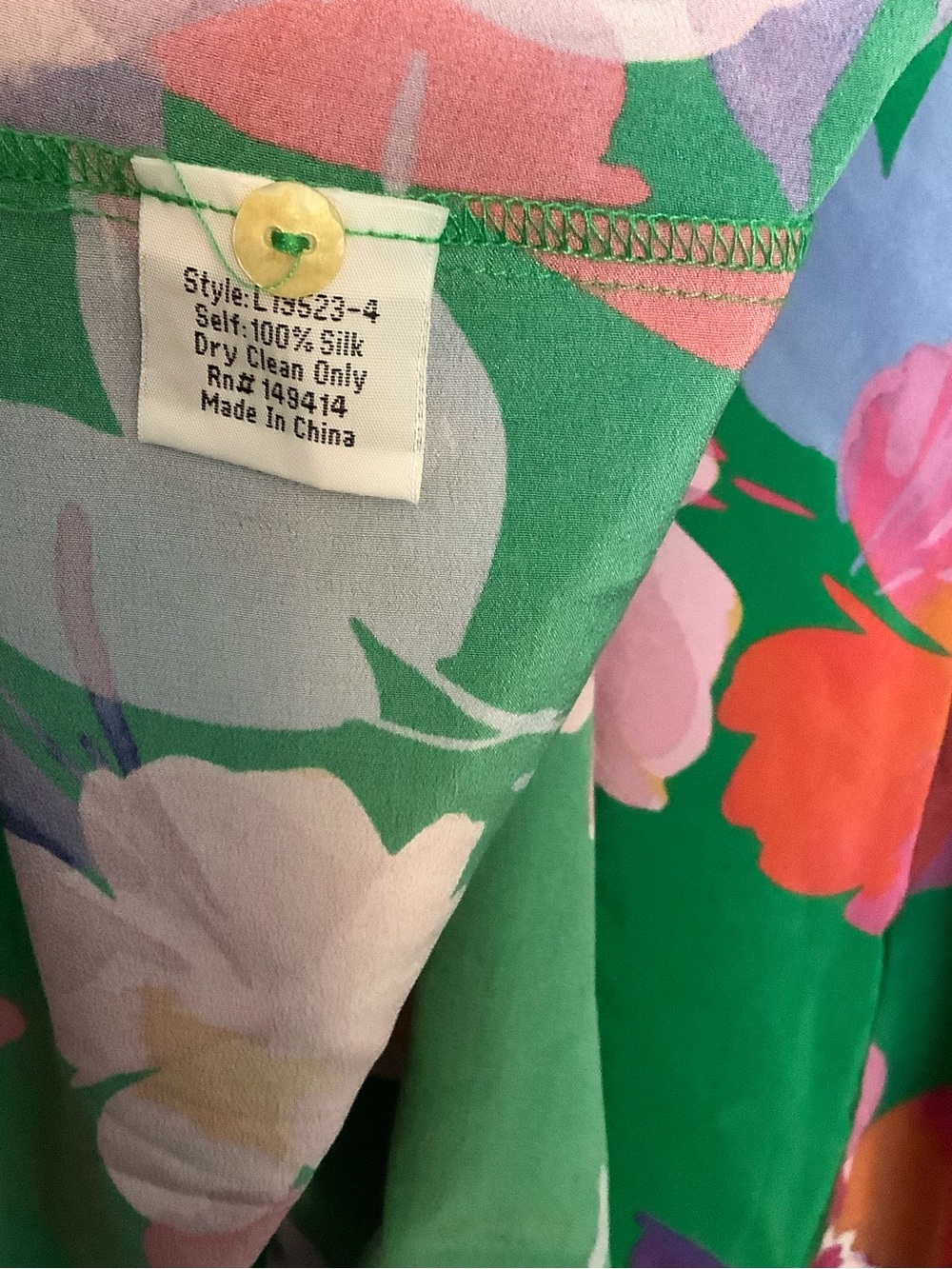 JOHNNY WAS Nadine Silk Shirt Size L - Picture 6 of 6